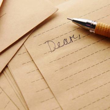 Close up Gastfamilienbrief