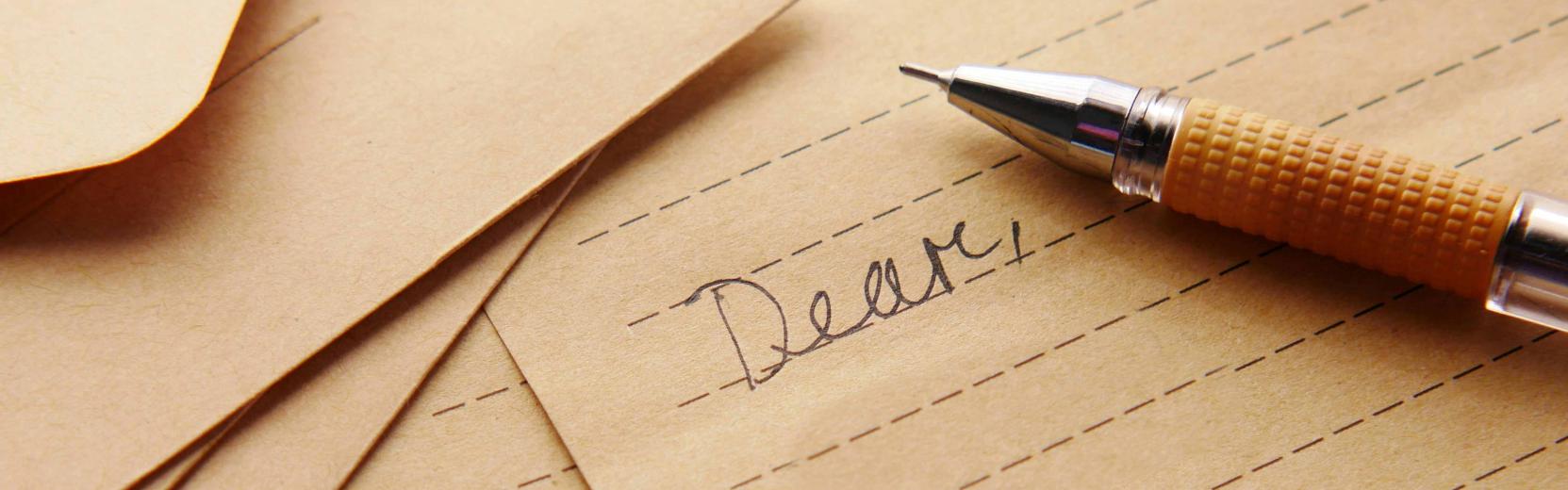 Close up Gastfamilienbrief