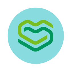 Au pair Icon doppeltes Herz