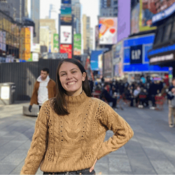 Collage, Au pair mit Gastkind und Hundewelpen, Au pair in New York City, Au pair am Strand mit Gastkindern