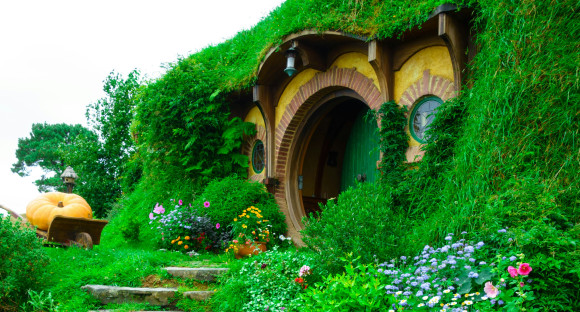 Eingang Little Hobbington in Neuseeland