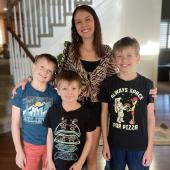 Au pair mit drei Gastkindern